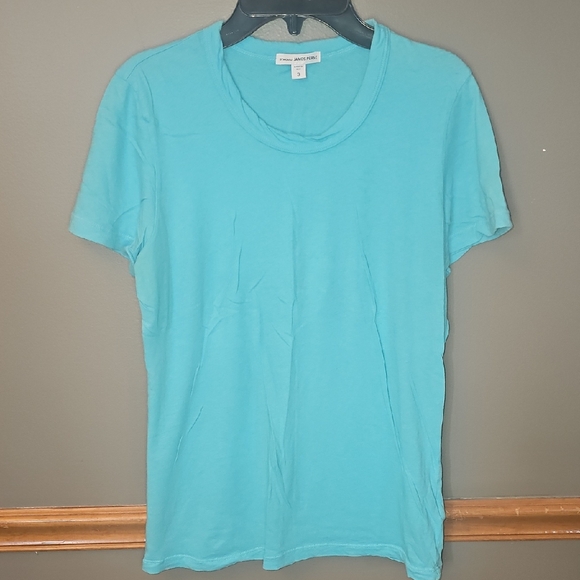 James Perse Tops - James Perse Blue Fitted Short Sleeve T-Shirt